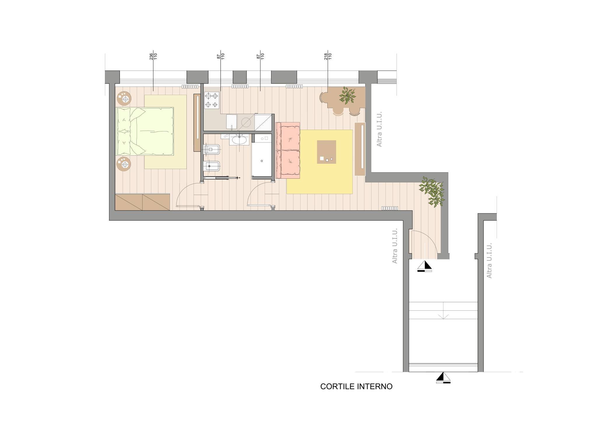 Bilocale via Monte Bianco, 46, Milano - planimetria 1