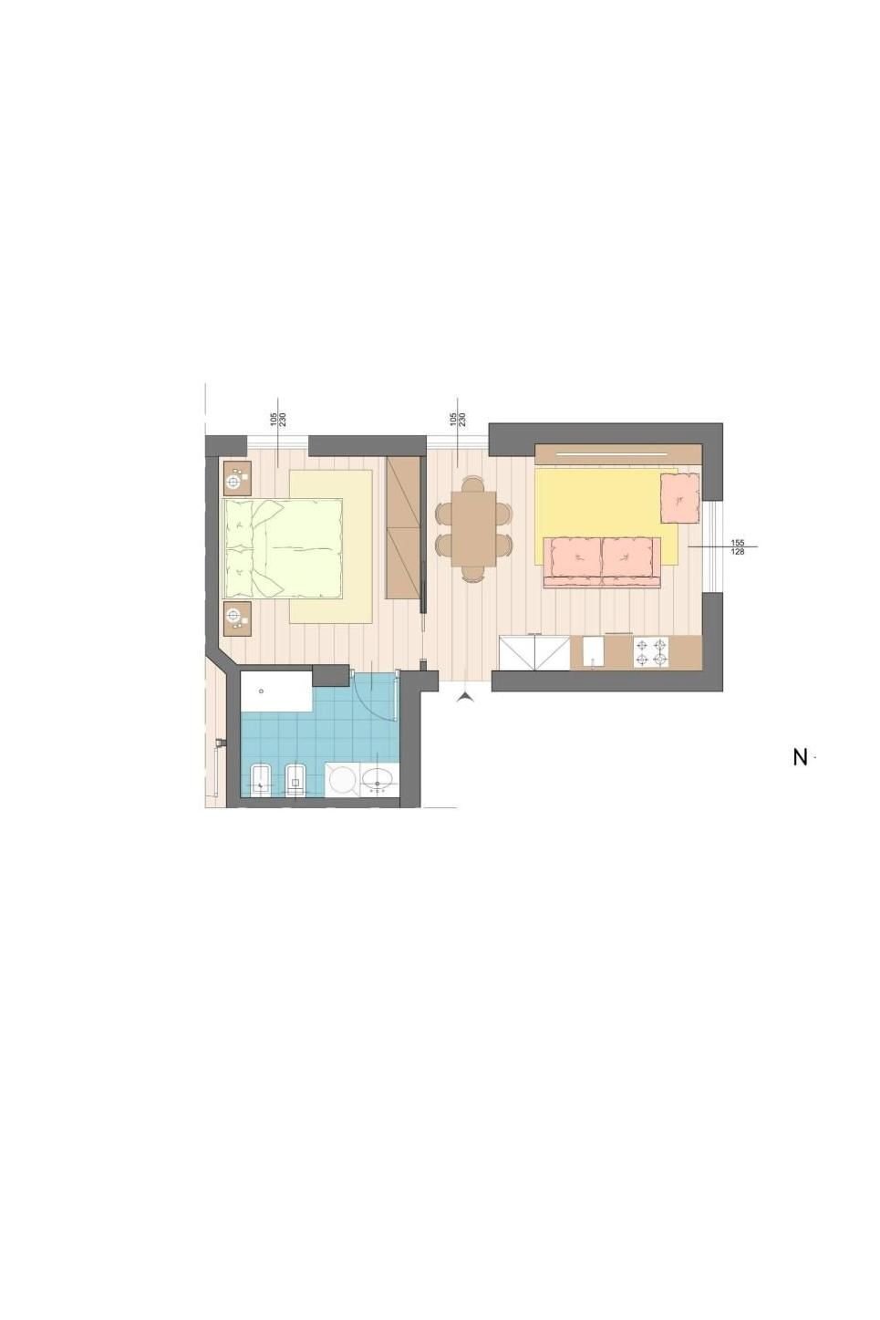 Bilocale viale Corsica, 55, Milano - planimetria 1