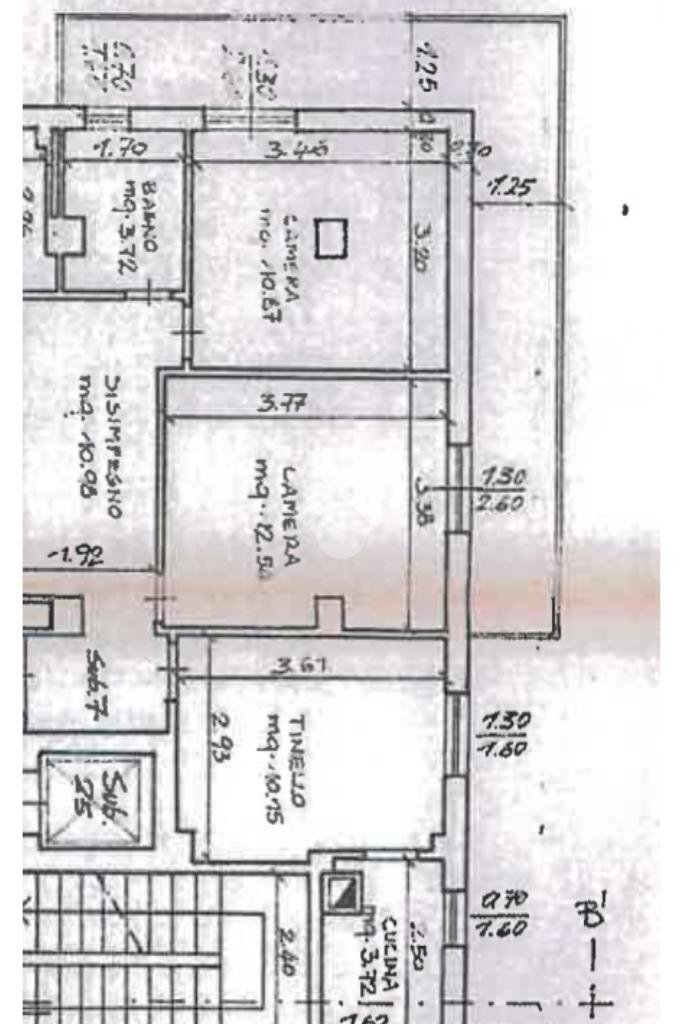 Trilocale Viale Marebello, Rimini - planimetria 1