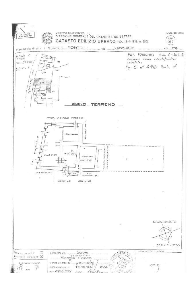 Quadrilocale Via Nazionale, Porte - planimetria 1