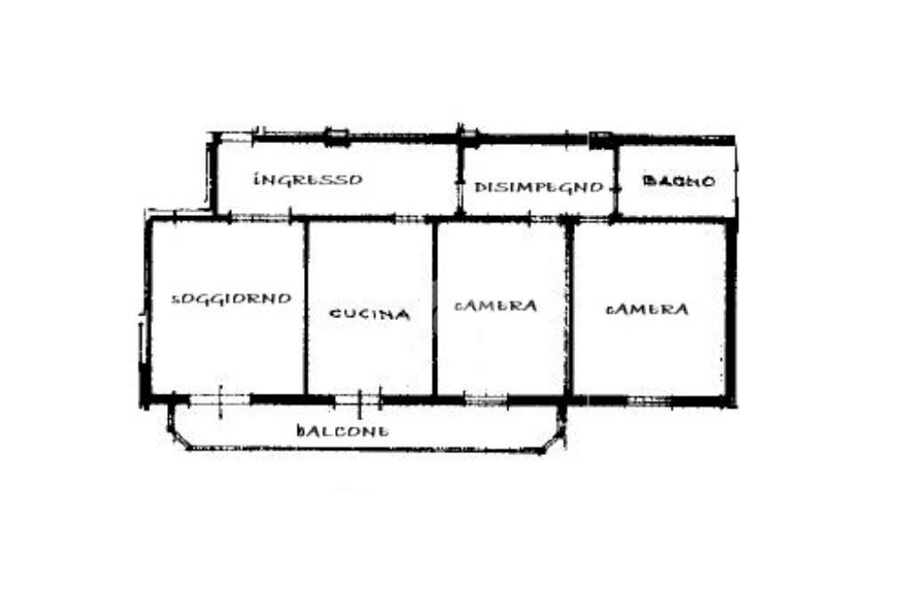 Three-room apartment Via Del Pioppo, Carpi - floor plans 1
