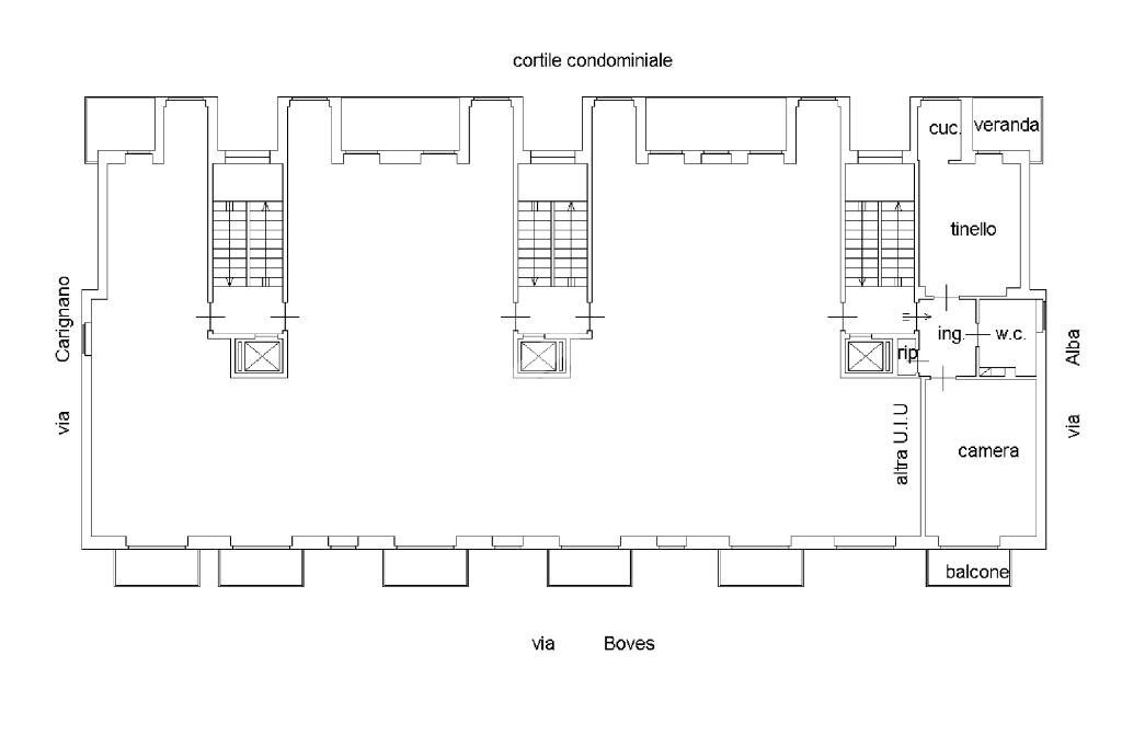 Two-room apartment Via Boves, Rivalta di Torino - floor plans 1