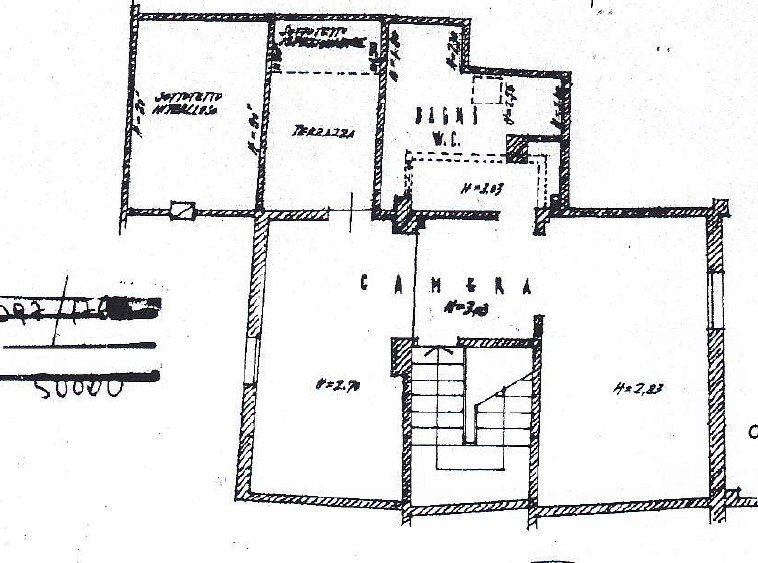 Two-room apartment via Senzanome, Bologna (neighborhood Costa Saragozza) - floor plans 1