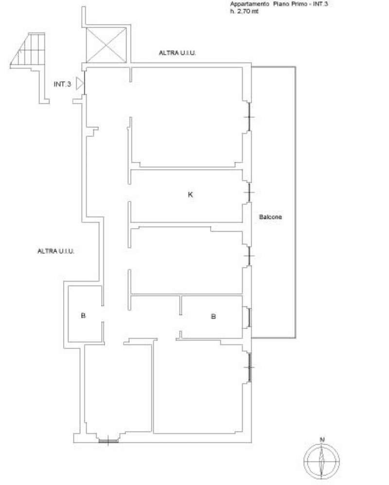 Planimetria - Four-room apartment viale Alfredo Ottaviani, Roma - floor plans 1
