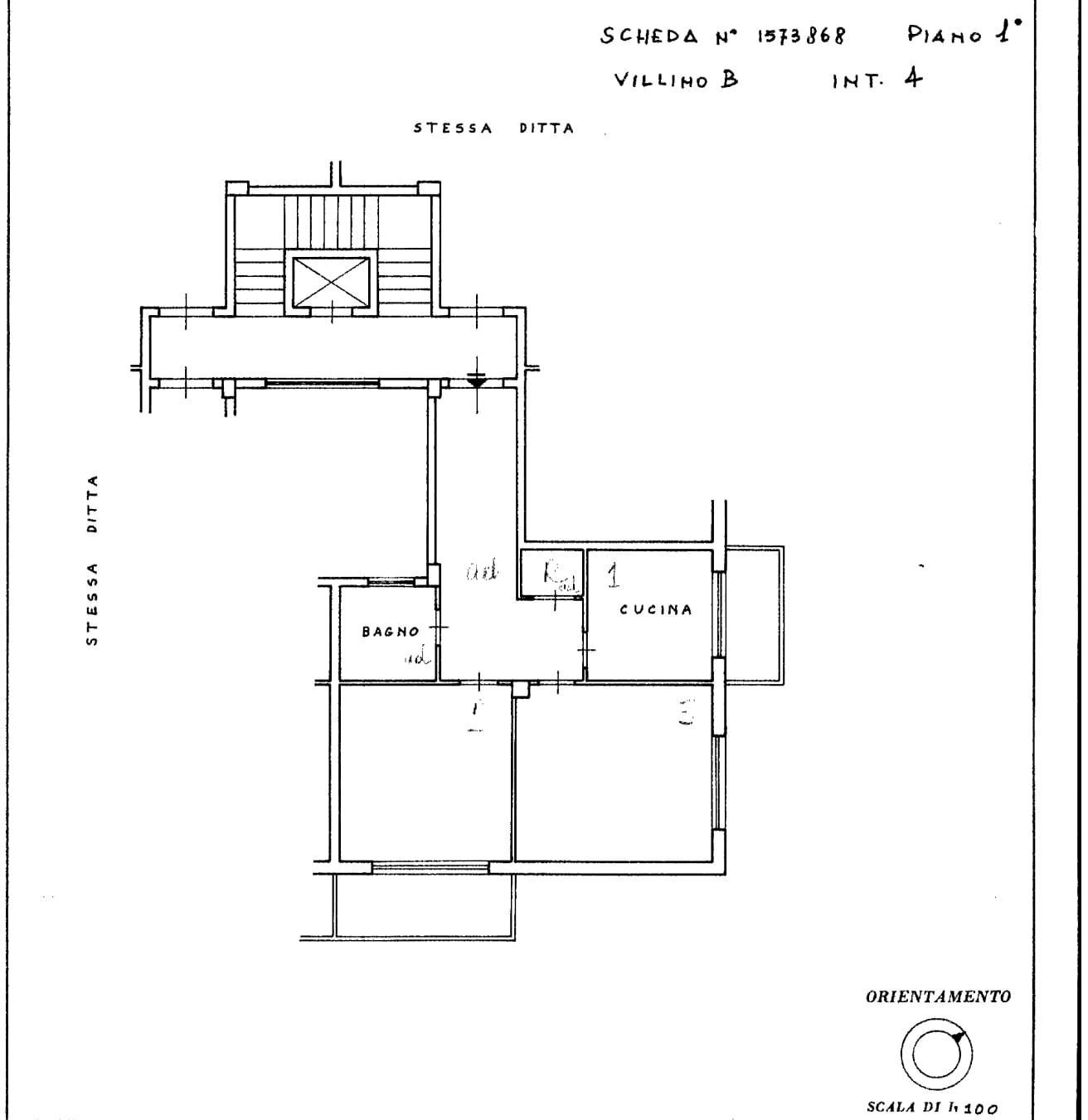 Bilocale via Vincenzo Vela, Roma - planimetria 1