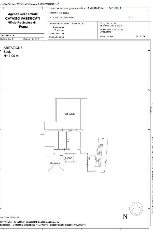 Three-room apartment via delle Gondole, Roma (neighborhood Lido di Ostia) - floor plans 1