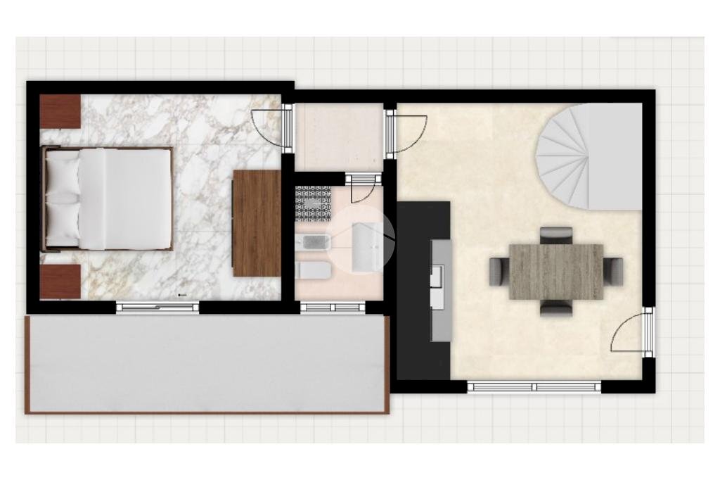 Two-room apartment Via Gremo, Leini - floor plans 1
