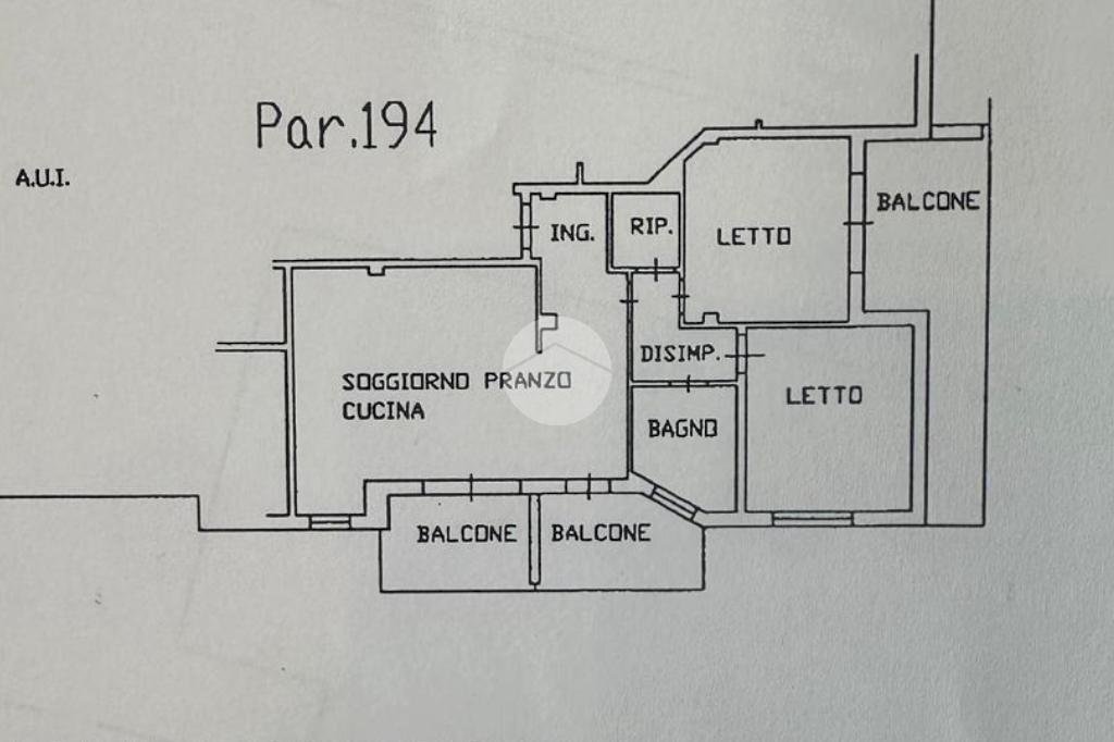 Three-room apartment Viale Bernini, Cesenatico - floor plans 1
