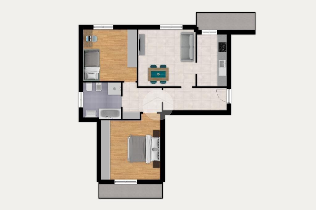 Three-room apartment Via N. Bixio, Vittuone - floor plans 1