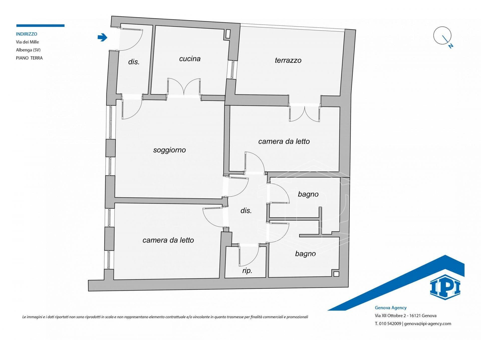 Quadrilocale Via dei Mille, Albenga - planimetria 1