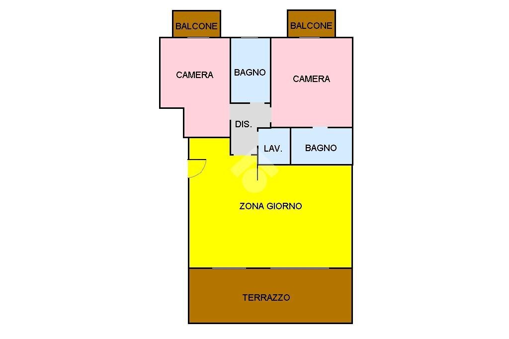Trilocale Via Papa Giovanni XXIII, Rescaldina - planimetria 1