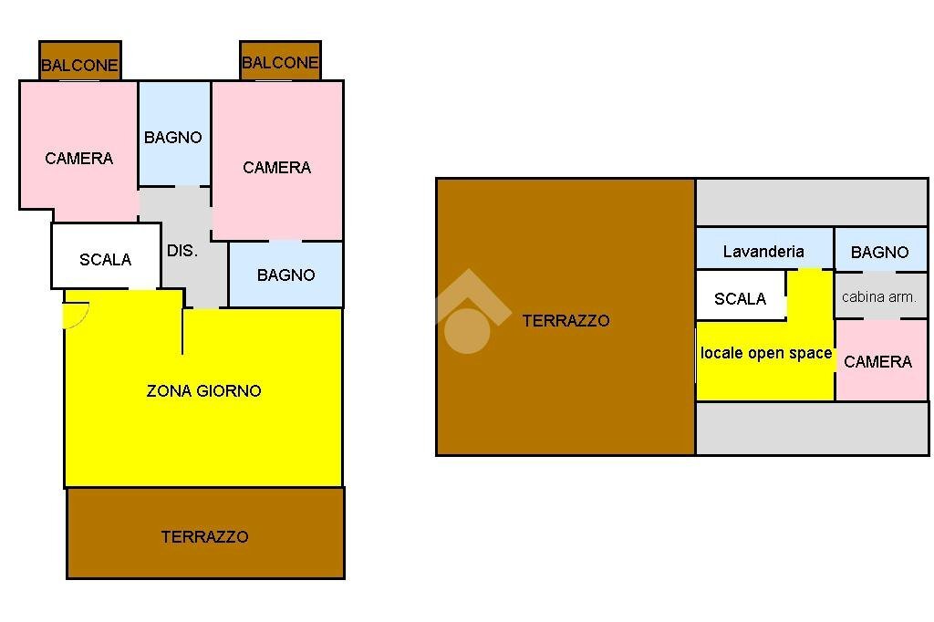 Attico Via Papa Giovanni XXIII, Rescaldina - planimetria 1