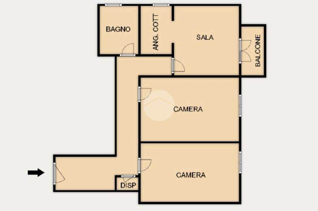 Trilocale Via S. Romolo, Genova (zona Palmaro) - planimetria 1
