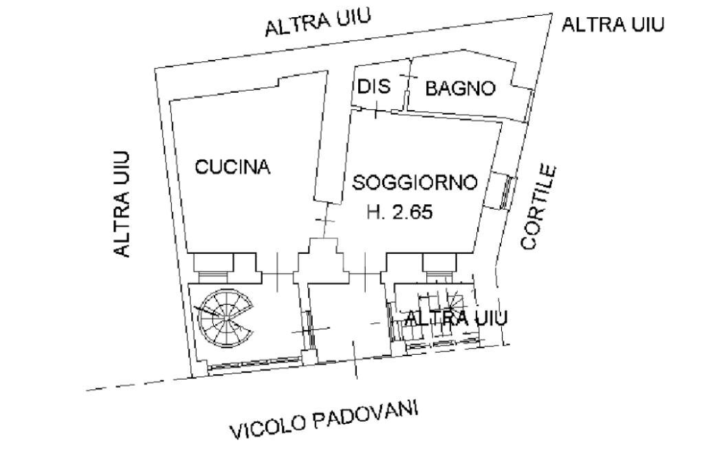 Casa semi indipendente Vicolo Padovani, Giaveno - planimetria 1