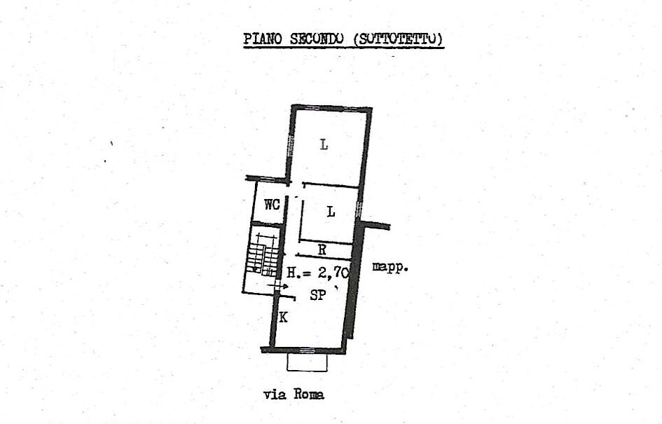 Four-room apartment Via Roma, 69, Isolabona - floor plans 1
