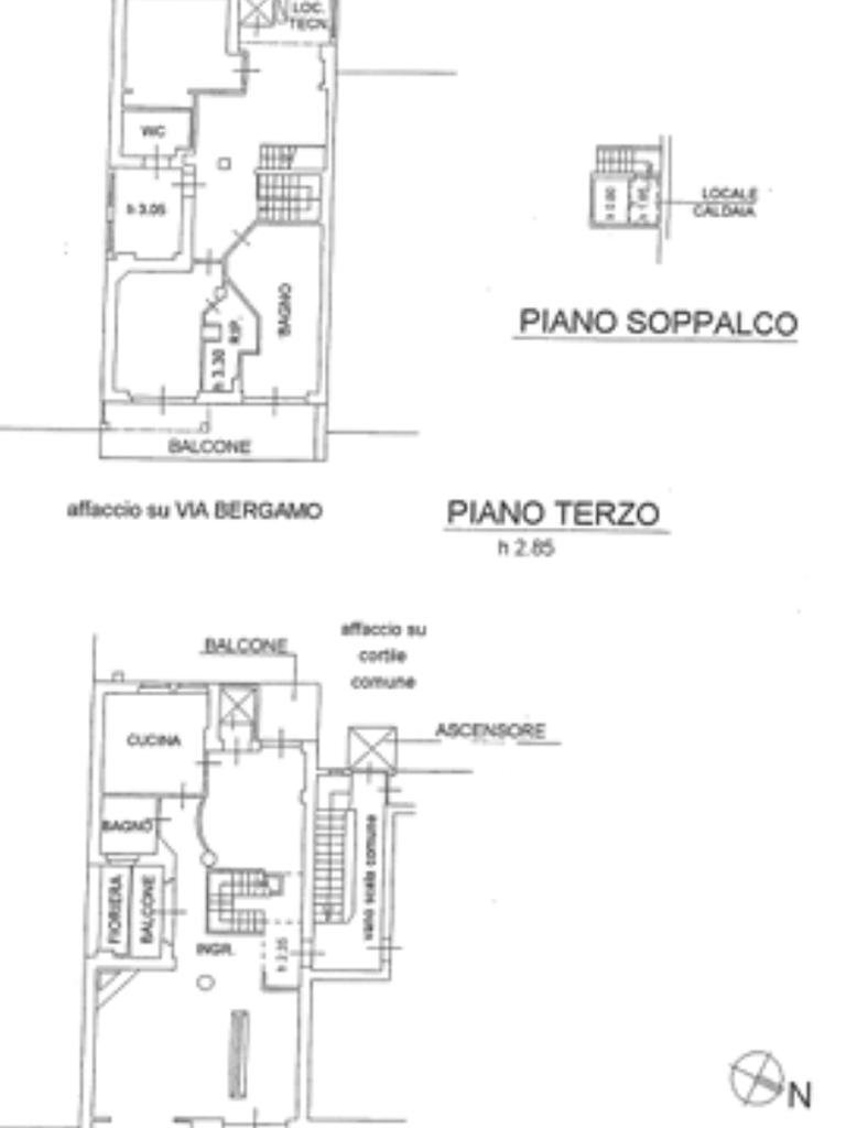 Attic Via Bergamo, Legnano - floor plans 1