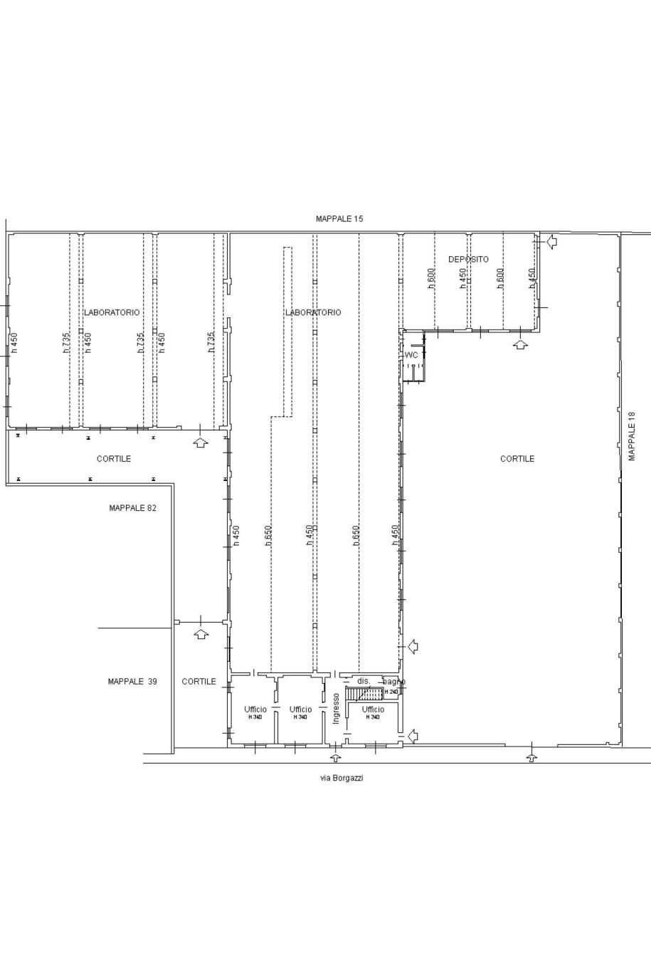 Building land via Gerolamo Borgazzi, 143, Monza - floor plans 1