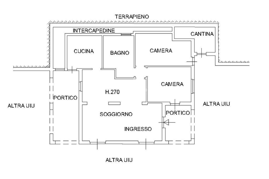Four-room apartment Via Vilmar, Vezzi Portio - floor plans 1