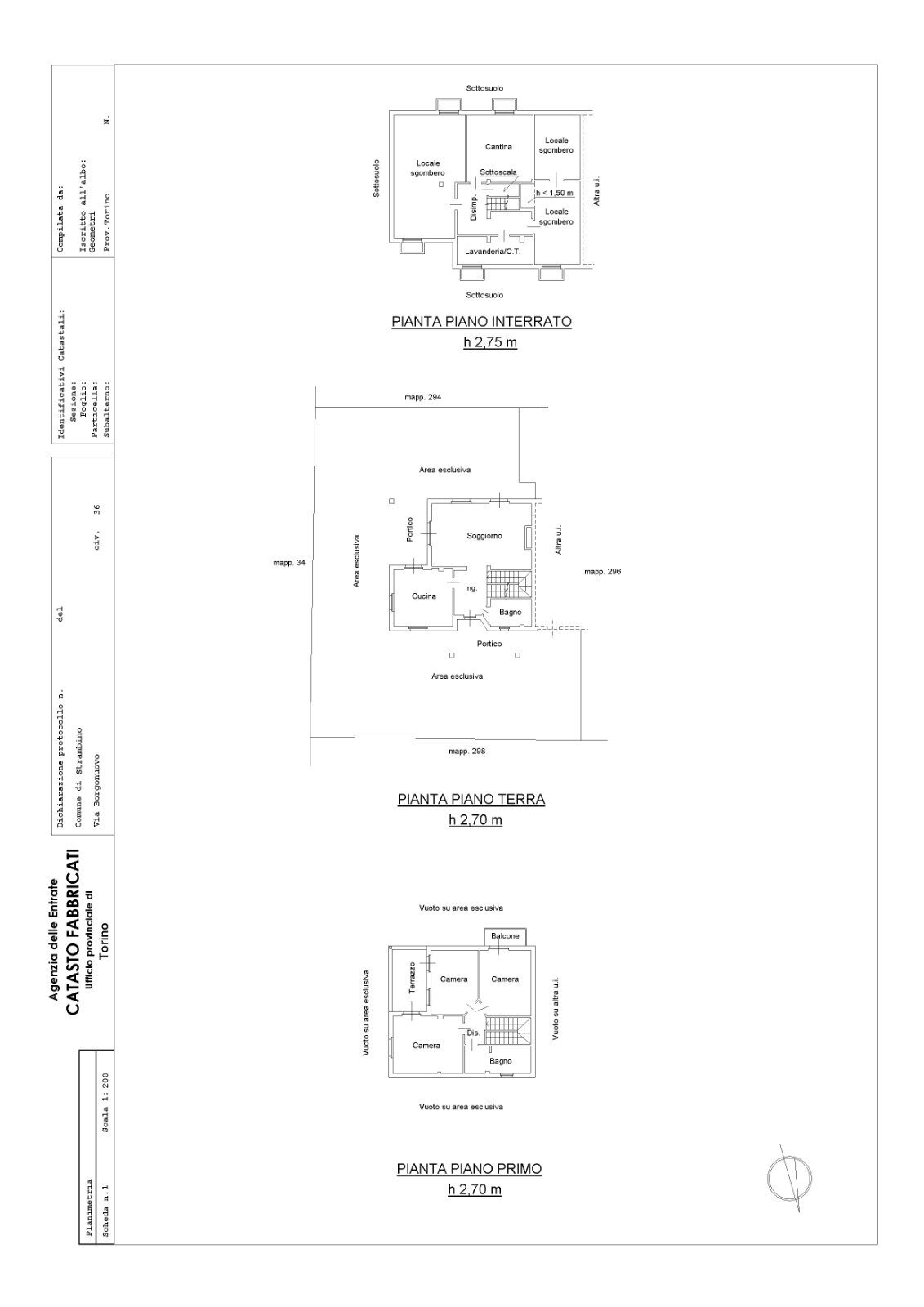 Villa Strambino - planimetria 1