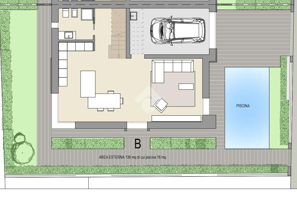 Portion of a house Via Giove, Carpi - floor plans 1