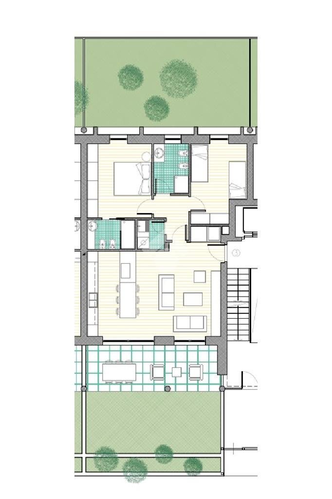 Three-room apartment Via Papa Giovanni XXIII, Rescaldina - floor plans 1