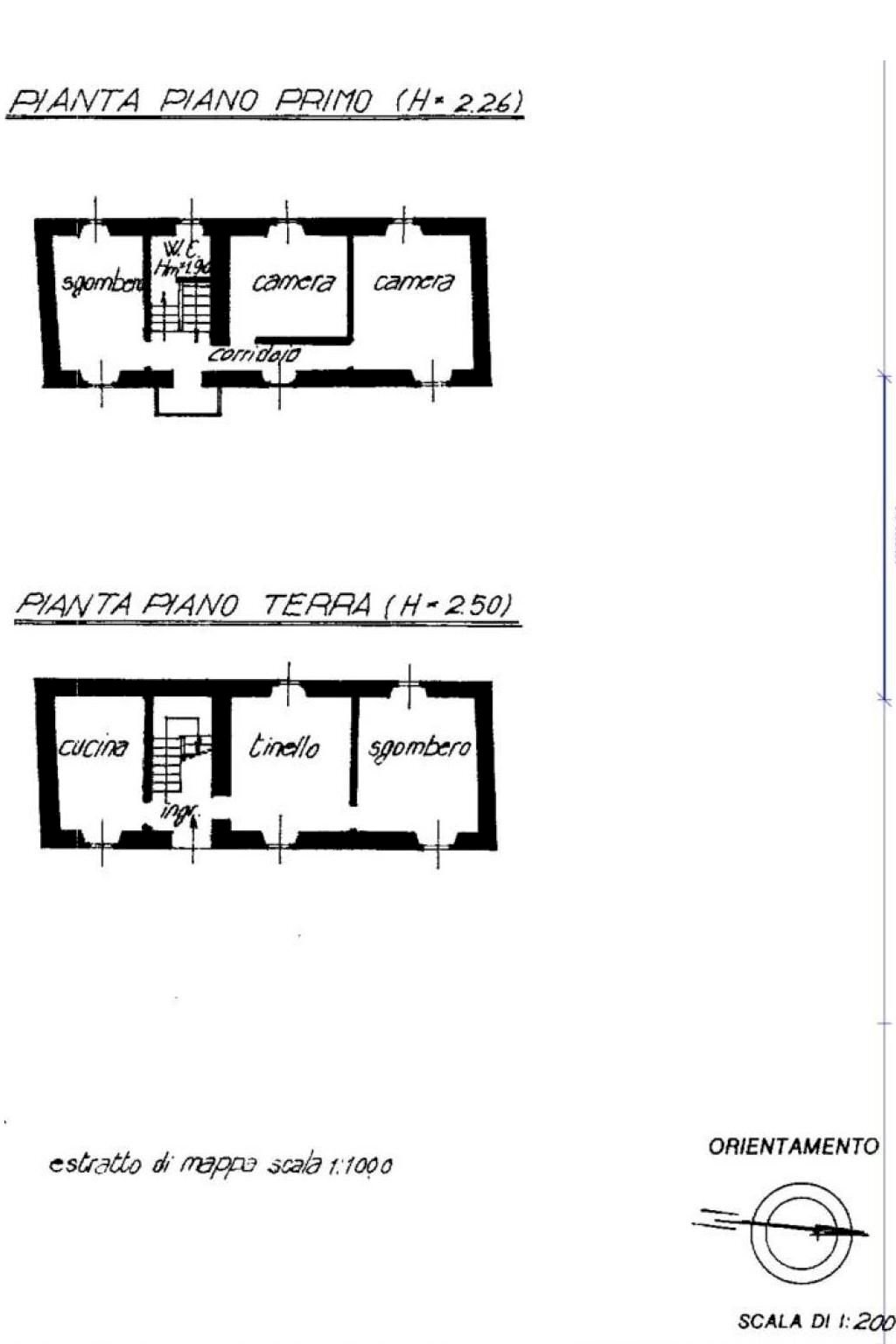 Rustico Frazione Montecapraro, Fabbrica Curone - planimetria 1