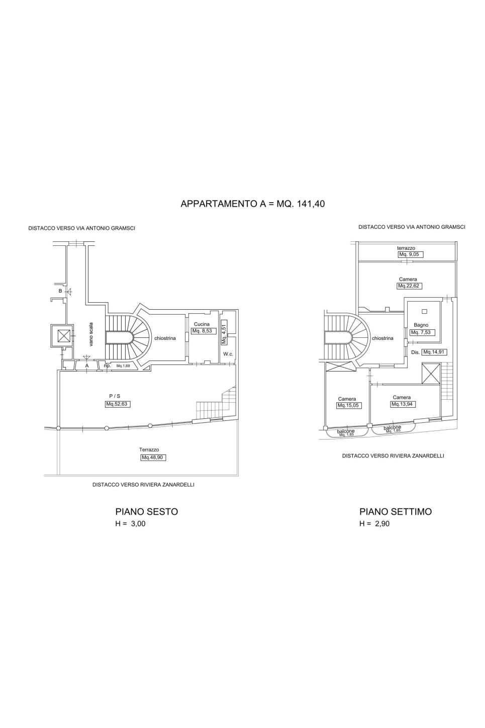Attico via Antonio Gramsci, 62, Anzio - planimetria 1