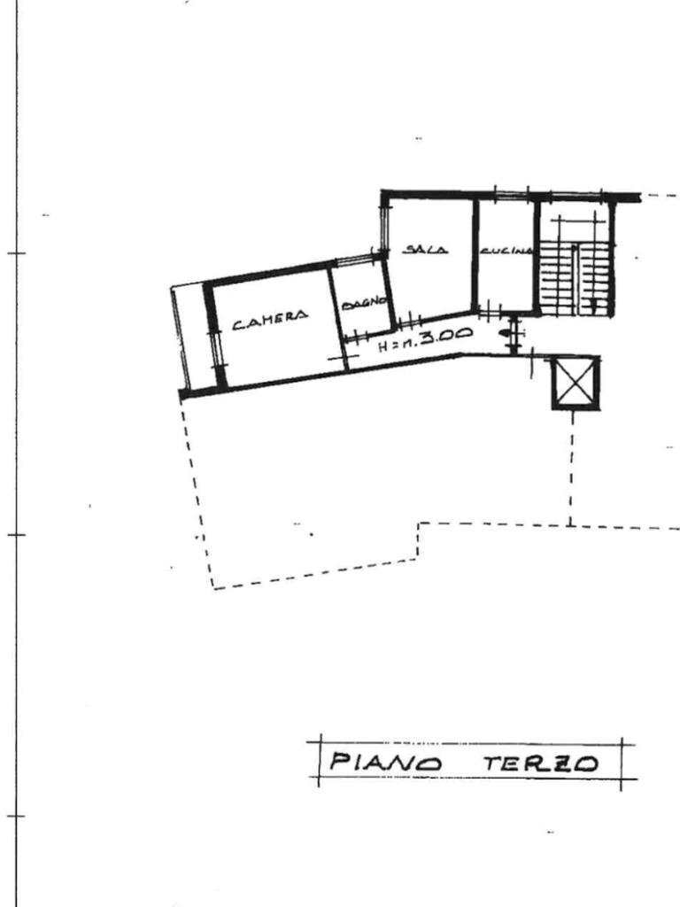 Three-room apartment Via modena, Lavagna - floor plans 1