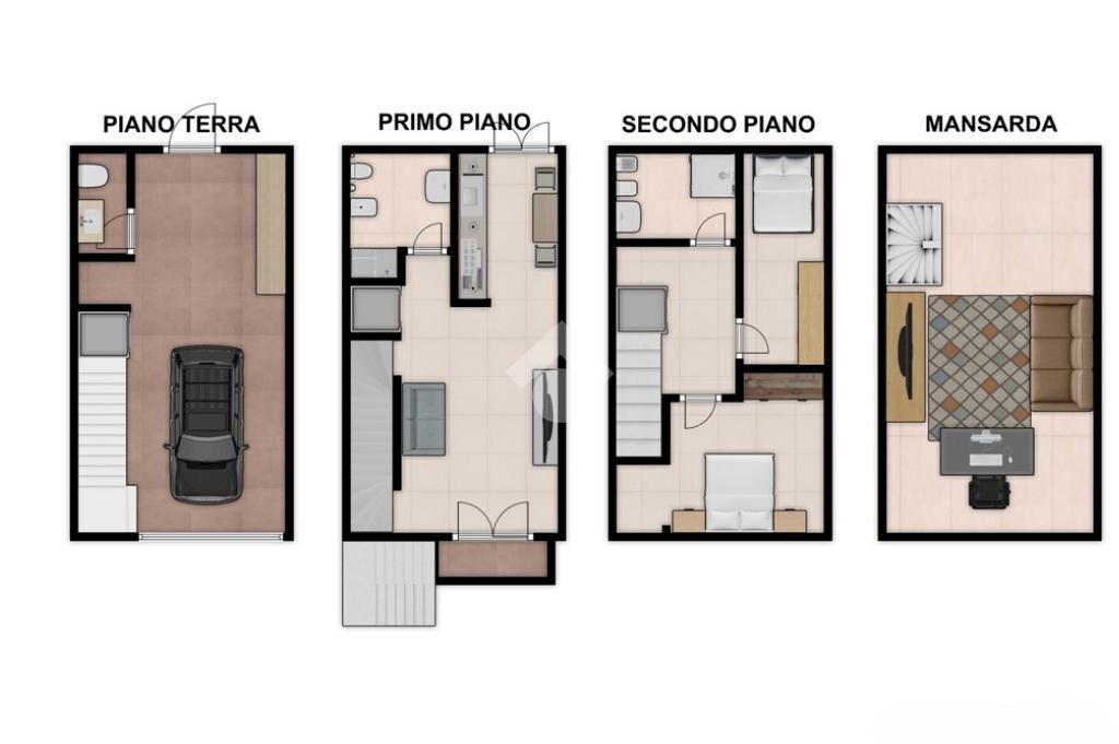 Porzione di casa Via Giuseppe Bonifacini, Serra Riccò - planimetria 1