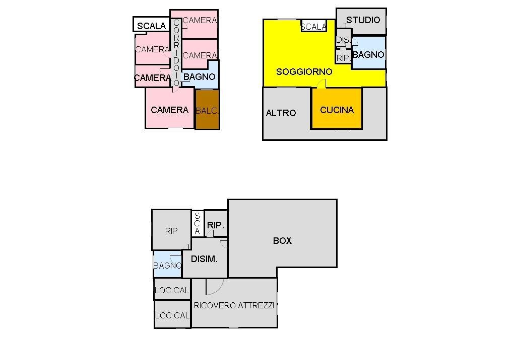 Villa Via Gramsci, Pozzolo Formigaro - floor plans 1