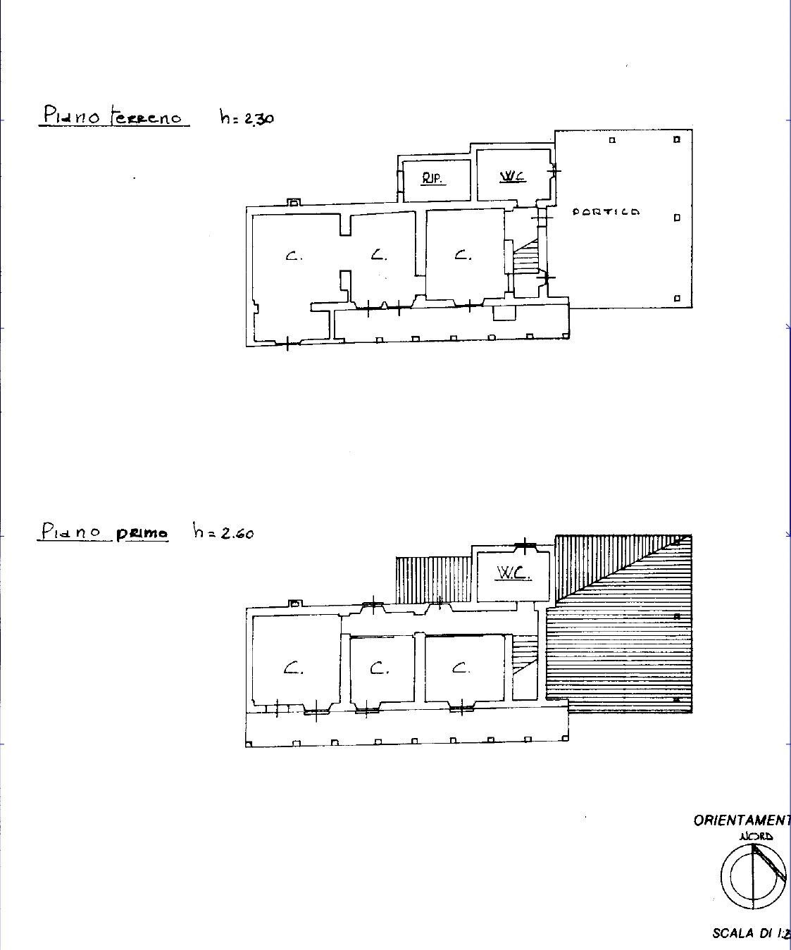 Rustico via La Serra, Vaglio Serra - planimetria 1
