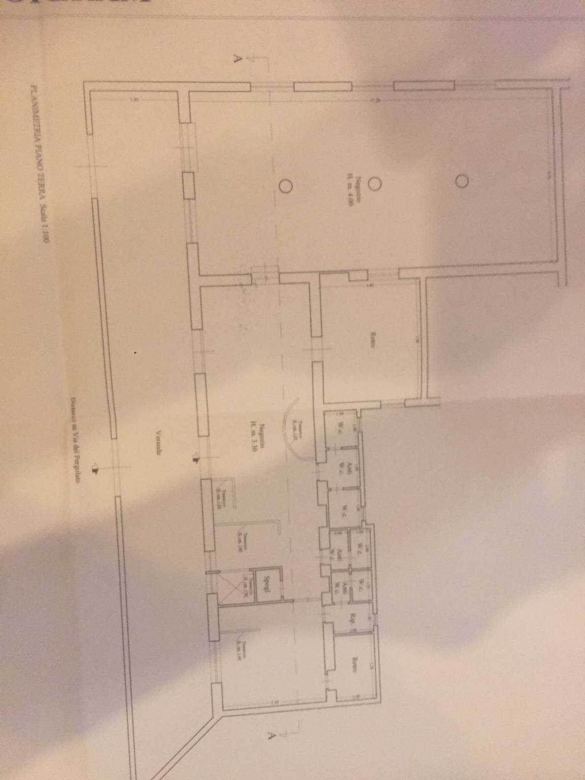 Ristorante via del Pergolato, Roma - planimetria 1