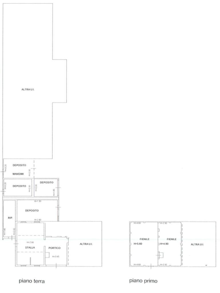 Rustico Via Salvi, Bagnolo in Piano - planimetria 1