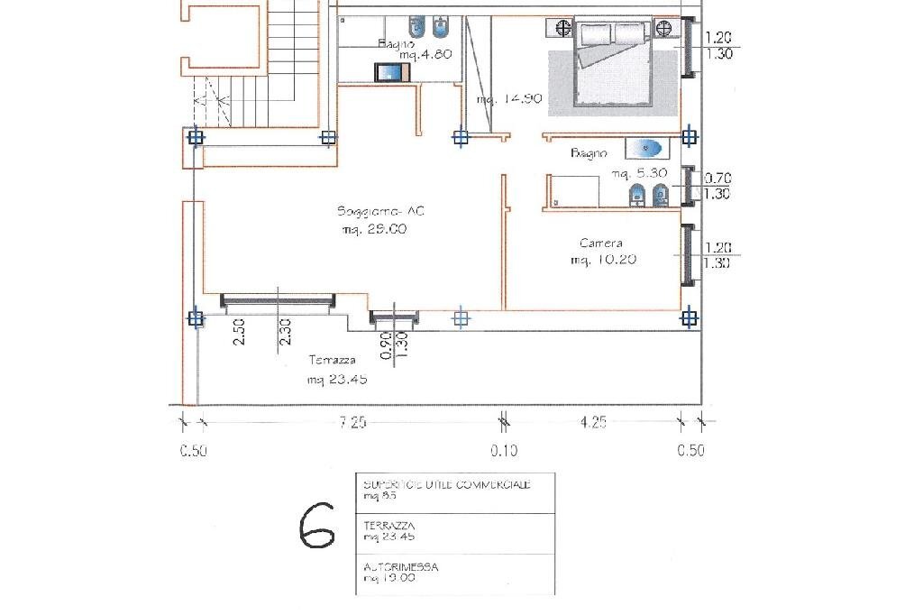 Trilocale via Guidetti, Sant'Ilario d'Enza - planimetria 1