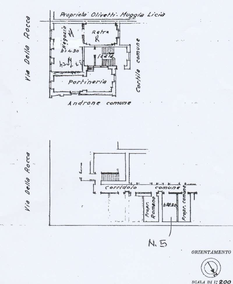 planimetria - Shop via della Rocca, 28, Torino (neighborhood Centro) - floor plans 1