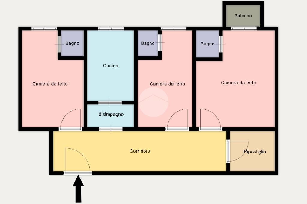 Three-room apartment Viale Edoardo Jenner, Milano (neighborhood Maciachini) - floor plans 1