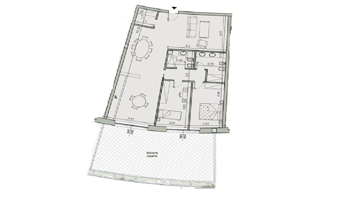 Quadrilocale via Porta di Vasco, 21, Mondovì - planimetria 1