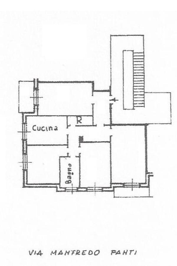 Four-room apartment via Generale Manfredo Fanti, 28, Genova (neighborhood Sampierdarena) - floor plans 1