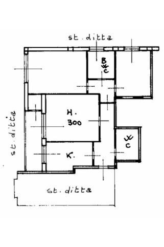 Three-room apartment via Repubblica, 18, Bollate - floor plans 1