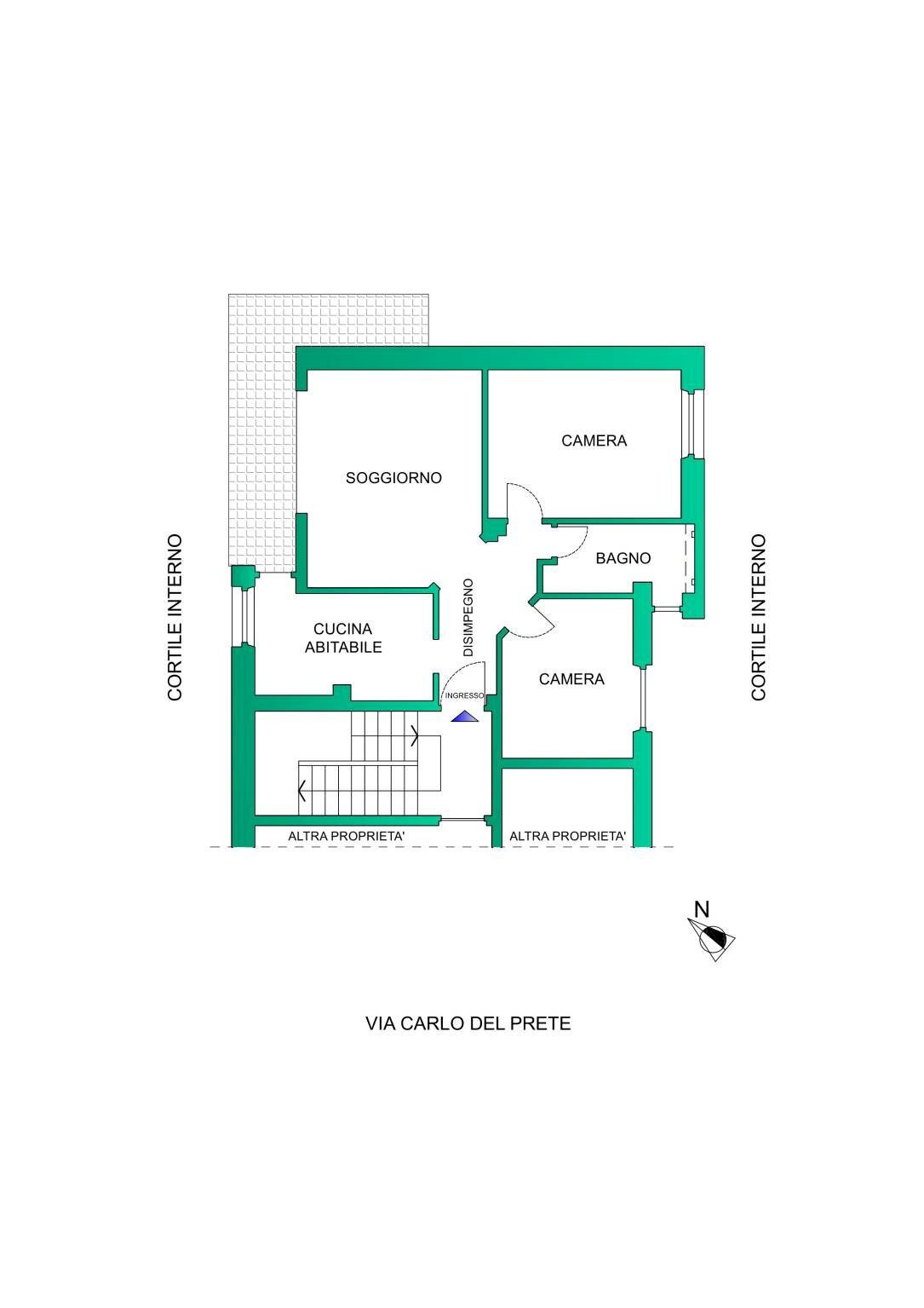 Three-room apartment Torino - floor plans 1