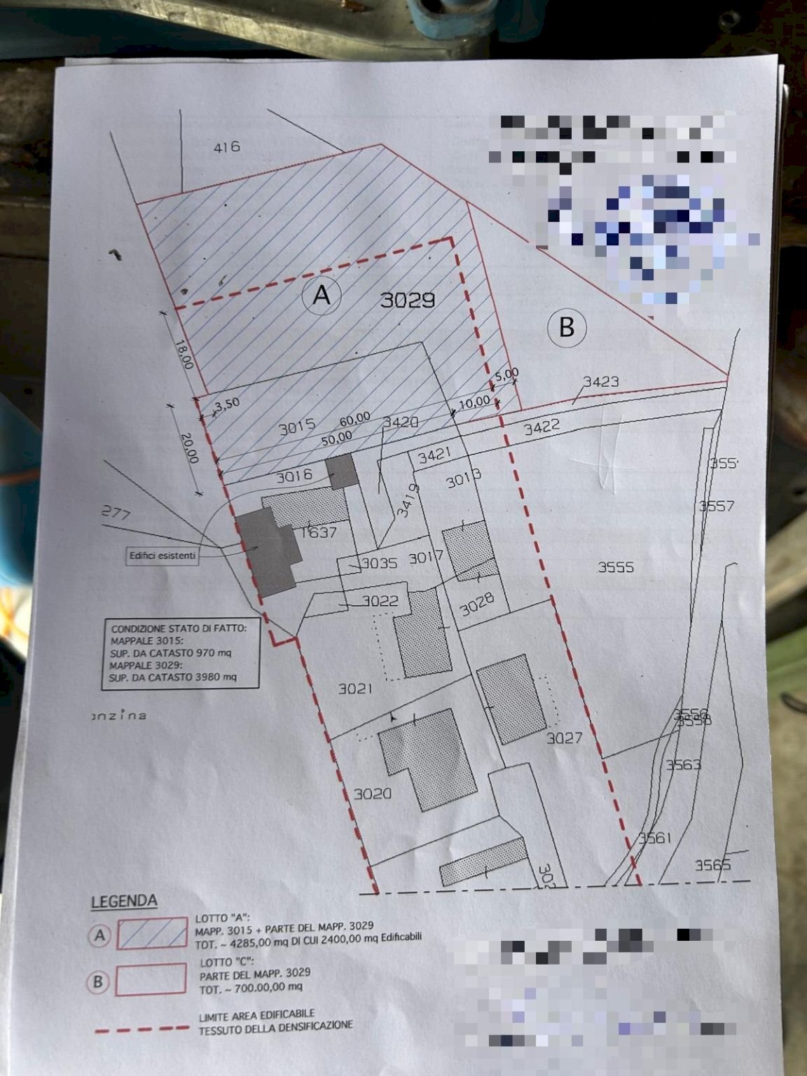 Terreno edificabile via Giuseppe Mazzini, Ternate - planimetria 1