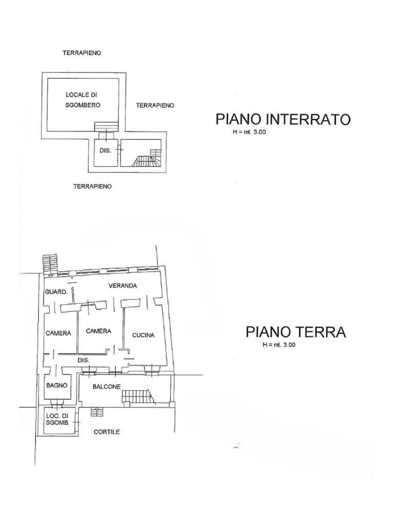 Semi-detached house Frazione S. Antonio, Castellamonte - floor plans 1