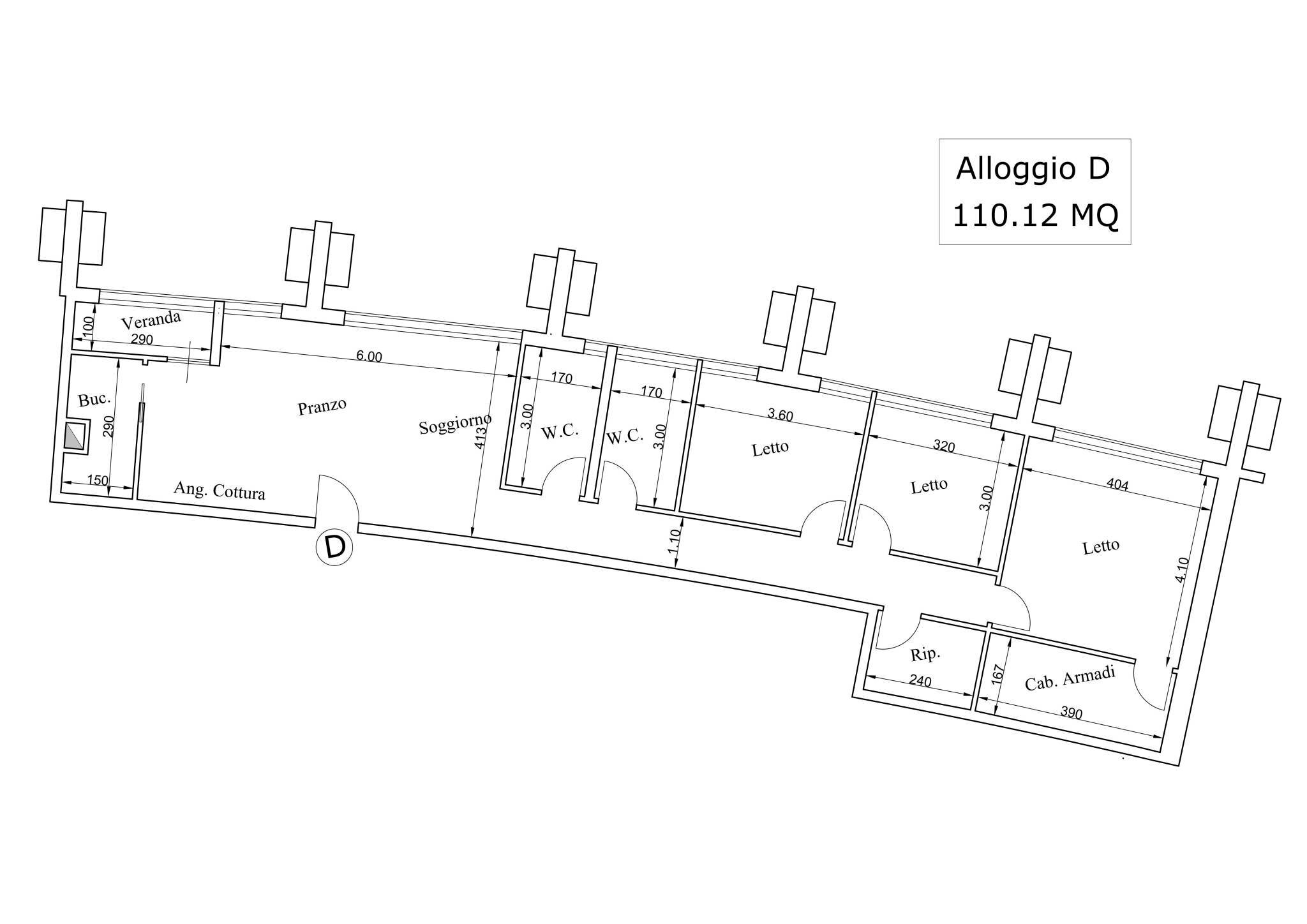 Appartamento piazzale Bestat, 6, Taranto - planimetria 1