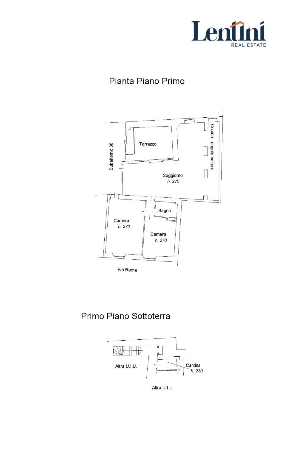 Three-room apartment via Roma, Casale Monferrato - floor plans 1