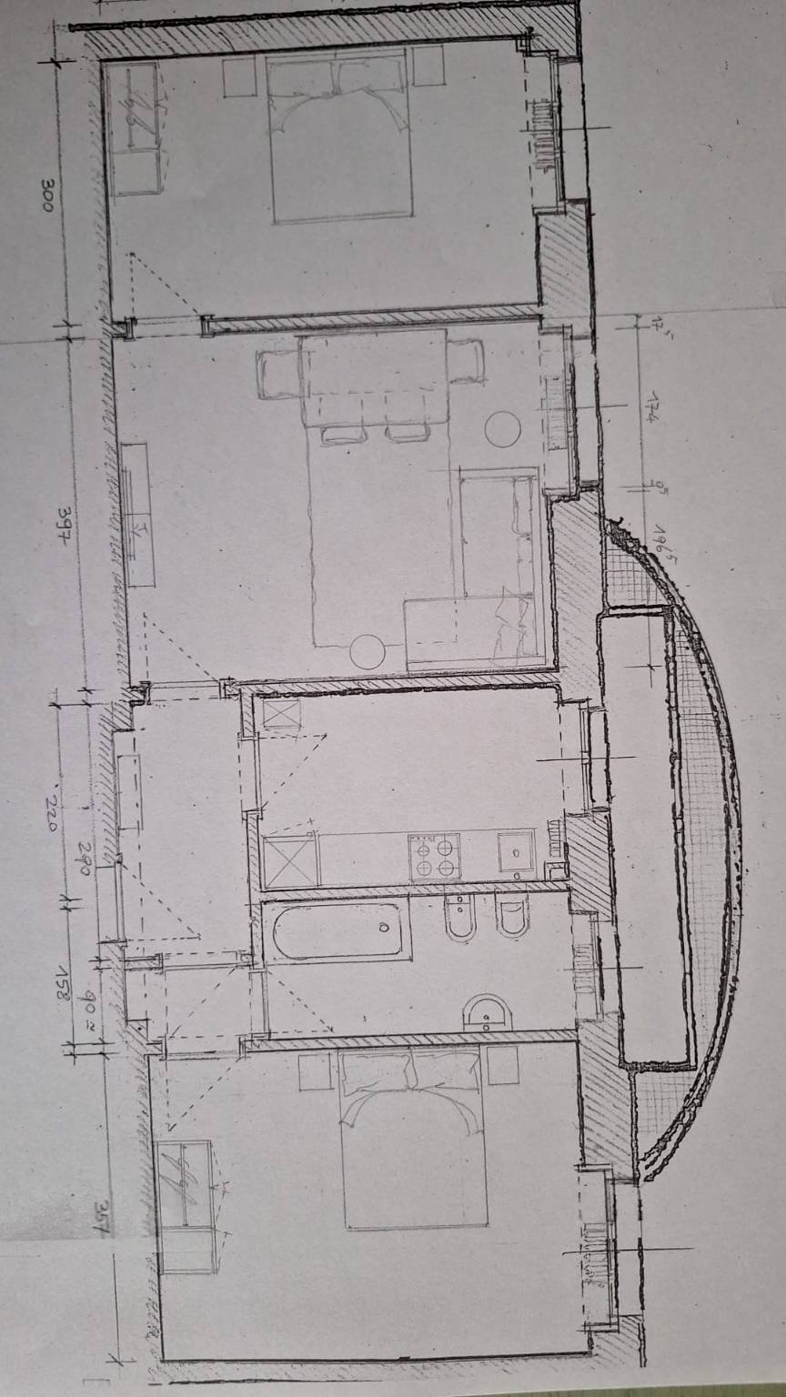 Trilocale via Francesco Filelfo, 11, Milano - planimetria 1