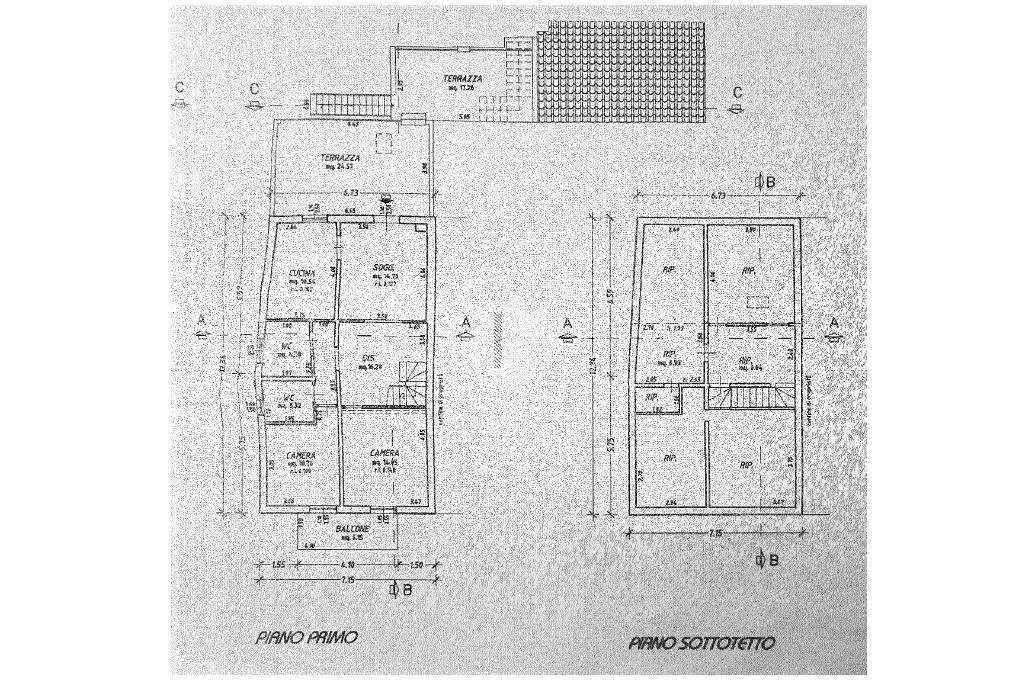 Porzione di casa Via Palotta, Rimini - planimetria 1