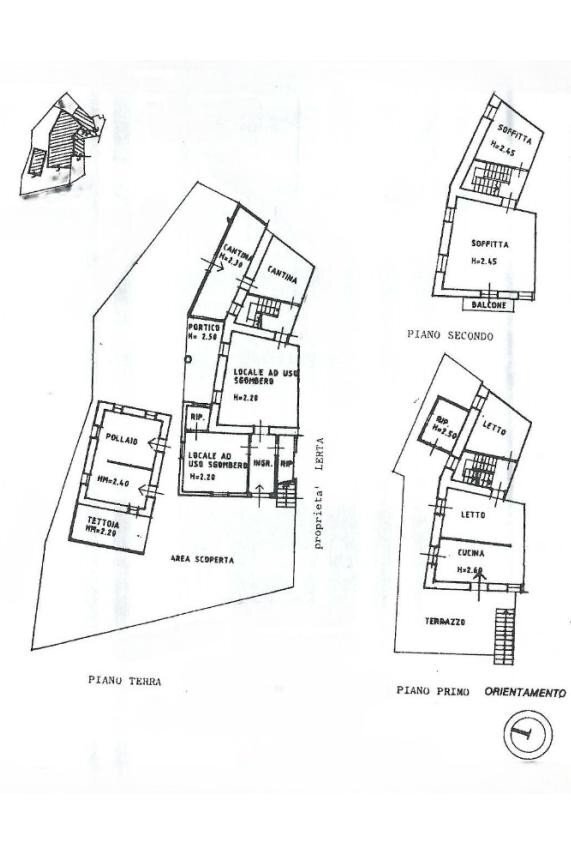Villa Frazione Ca' Bastardini, Fabbrica Curone - planimetria 1