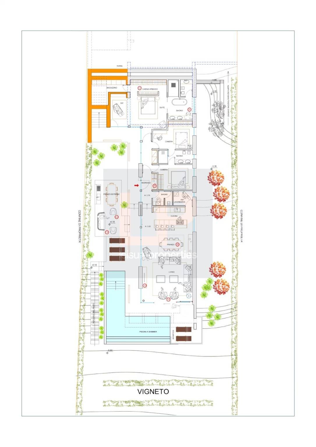 Villa via per Ghevio, Meina - planimetria 1