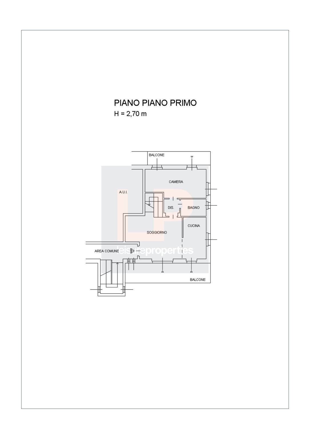 Four-room apartment via Camillo Benso di Cavour, 134, Leggiuno - floor plans 1