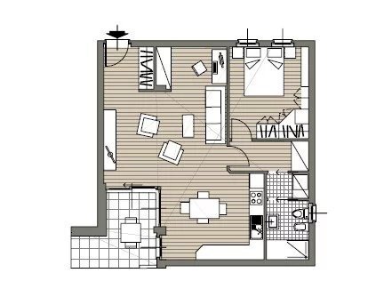 Two-room apartment via dei Partigiani, 148, Verbania - floor plans 1